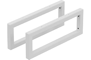 JYiuog Supporto per lavabo, montaggio a parete, in metallo, per console per lavabo, versatile supporto da parete (bianco, 40 cm/2 pezzi)