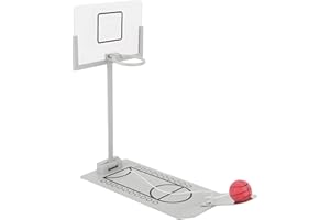 Raguso Miniature Basketball Hoop Decoration Desktop Ornament Finger Basketball Game Table Toy for Basketball Fans