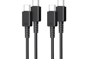 BABBLECOM USB C to USB C Charger Cable, Samsung Fast Charger Cable 5A 100W Type C [2-Pack/1.8M] for Samsung Galaxy S23, S23 Ultra, S22, S22 Ultra, S21, S21 Ultra,S20, S20 Ultra, MacBook Pro 2021,Switch, Laptops