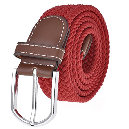 Ayliss - Ceinture Tressee avec Boucle Extra Forte Metallique Epaisse Toile Cuir Loisirs Casual Elastique Exten