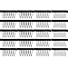 Produktbild ofoen Perücke Kämmen, 20 Stück kleine Größe Stahl Zahn Kamm für Perücke Caps Spitze Cap Clips Schwarz