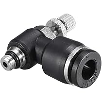 Push To Connect Flow Control Valve Elbow 6mm Tube X 3/8" BSPT (Meter In