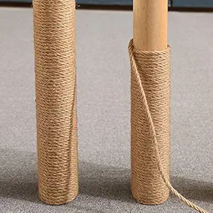 Nature Hemp Rope,1/4? Heavy Duty Jute Twine for Cat Tree and Tower, DIY Cat Scratcher for Cat Scratching Post Tree Replacement, Scratching Pad, DIY Crafts Gardening Hammock Home Decorating(33FT )