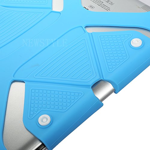 NEWSTYLE 8,9-10,5 Zoll Universal Tablet Ständer Halterung Hülle Ultra Slim Flexible Silikon Schutzhülle – Blau - 3