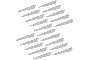 Emuca Wspornik z podwójnym rowkiem do półek drewnianych/szklanych, profil 32 mm, 270 mm, stal, biały, 20 szt.