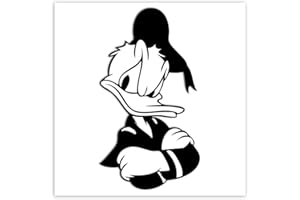 Biomar Labs® 1 x Vinyl Aufkleber Sticker Autoaufkleber Donald Duck Auto Motorrad Fenster Fahrrad Tuning B 249