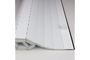 P T PERTONI TENDE Rollo Persiana Enrollable de Lama Recta 45mm Alumínio Blanco | Corte a Medida Gratis | PERTONI TENDE (Ancho 110cm x 140cm Largo)