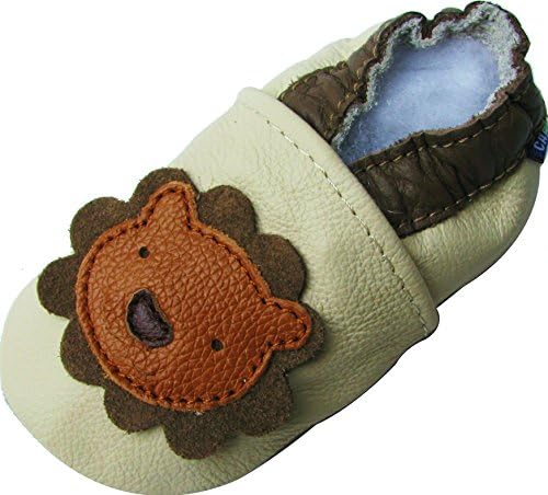 Carozoo lion cream, baby shoes, soft soles, for boys