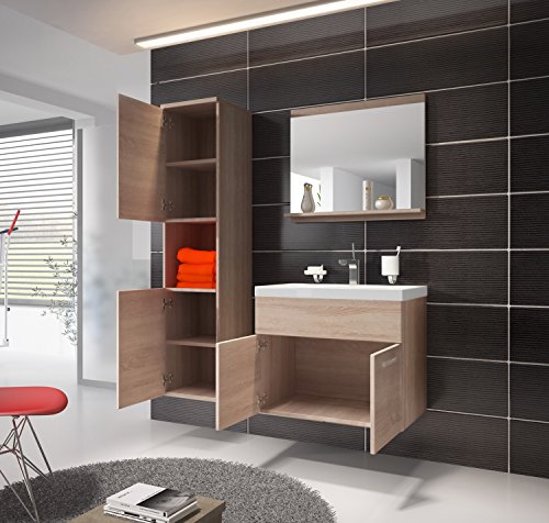 Badplaats B.V. Bathroom furniture set Montreal 60cm basin - Storage cabinet vanity unit sink furniture (Sonoma oak) - Image 3