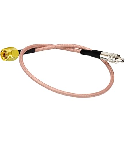 Xiatiaosann 5 Cavi SMA A TS9 – Prolunga Per Antenna 4G LTE, Angolo Retto RG174, 12 Pollici - 5