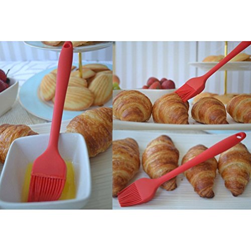 10 Stück Silikon Küchenutensilien,REDKINDER Premium Silikon Kochen Set Backen BBQ Set Hochtemperatur ungiftig (Rot) - 4