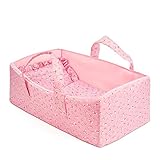 Para muñeco de hasta 44 cm Capazo - Moisés - para muñeco de hasta 44 cm - acolchado - Incluye cojín y colchón - Alta calidad y acabados - (muñeco no incluido)