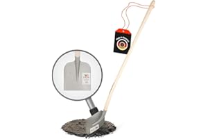 SHW-FIRE SHW FIRE - Pala in acciaio temprato, lama curva, manico in frassino 128 cm per trasmissione ottimale della forza, pala professionale resistente e durevole | Made in Germany