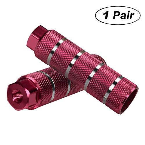 Helaryfreemear Lot de 2 pédales antidérapantes en alliage d'aluminium pour BMX, Red, 2