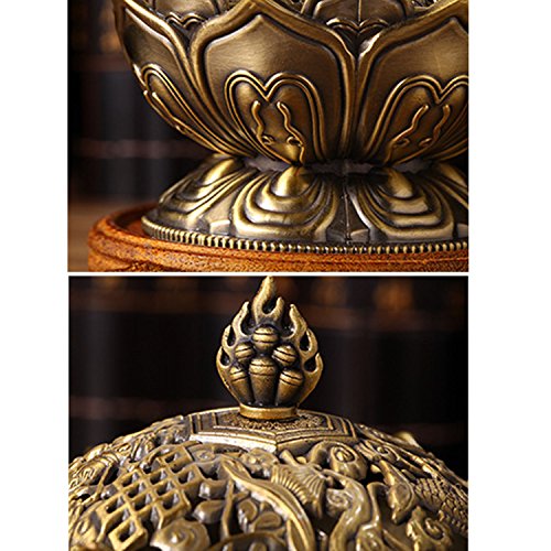 Gosear Lotus-Form Aromatherapie Weihrauch Brenner Halter Ofen Räuchergefäß Haus Dekoration Zubehör B - 2
