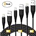Price comparison product image 3Pack [1M 2M 3M] Long Charging Cord CABEPOW for iPhone Charger Cable Lead/Data Sync iPhone Charging Cable Cord Compatible for iPhone X Case/ 8/7/6/6s plus/SE/5c/5s/5 iPad Air/Mini iPod Case (Black)