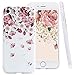 Produktbild ZXK CO iPhone 7 Hülle Flowers, iPhone 8 Silikonhülle, Ultra Dünn Weich Hülle mit Blumen Muster TPU Silikon Handyhülle Transparent für iPhone 7/8 4,7"-Blütenblatt
