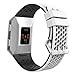 Produktbild MoKo Armband für Fitbit Ionic, Silikon Sportarmband Uhrenarmband Uhr Erstatzband Wrist Band für Fitbit Ionic Health & Fitness Smartwatch, Armbandlänge 130mm-230mm, Weiß/Schwarz