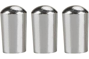 SEMME Gitarre Pickup Schalter Spitze, Gitarre Kippschalter Wahl 3 Stücke Durable Kupfer 3 Way Kippschalter Knob Tip Cap für LP EPI E-gitarre Zubehör(3.5 mm Silber)