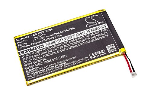 vhbw Li-Polymer Akku 4000mAh (3.7V) für Tablet, Notepad, PDA Huawei MediaPad, MediaPad 7 Lite, S7-301U, T-Mobile Springboard wie HB3G1H.