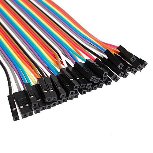 Ganvol 40 St. 20cm Buchse – Buchse Steckbrücken Drahtbrücken Jumper Wires für Arduino, Raspberry Pi Model A / Model B 1 1+ 2 3 / Computer Module / Zero - 4