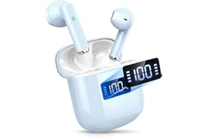 DRSAEC Cuffie Bluetooth, Auricolari Bluetooth 5.3 con 4 Mic, 2024 Cuffie Wireless In Ear con Stereo HiFi Immersivo, Cuffie Senza Fili Display LED, 25H Cuffiette Bluetooth Sport IP7 Impermeabili Touch Control