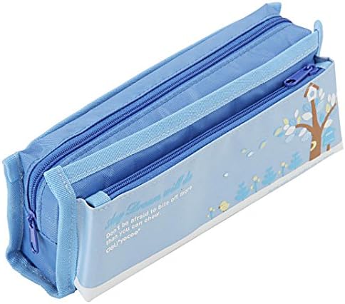UPERE Student Pen Pencil Case Bag Coin Purse Pouch Cosmetic Makeup Stationery Storage Bag (blue)