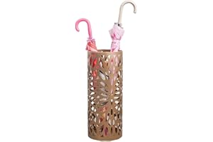 Yoiimiya Umbrella Stand Household Hotel,Hollow Umbrella Bucket,Multifunctional Umbrella Drain Stand Gold