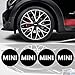 Produktbild 4 x 65 mm Durchmesser Sockel des Zentrum Radzylinder Mini Cooper NW Aufkleber Emblem selbstklebend für flache Oberflächen Billig