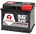 Produktbild Autobatterie 56Ah 520A +30% mehr Leistung Starterbatterie ersetzt 50Ah 54Ah 55Ah 60Ah