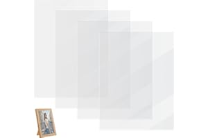 YILUXMYYXGS Lot de 4 plaques acryliques transparentes A4, en verre acrylique, en plastique transparent, 210 x 297 mm, plaque en plastique acrylique, pour cadre photo, cadre photo, présentoir, peinture, décoration