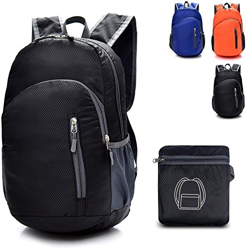 20L Foldable Packable Hiking Daypack Trekking Rucksack Ultra Lightweight Backpack Roomy Holdall Holiday Handy Camping Outdoor Travel Cycling School Air Travelling Shoulder Bag for Men and Women