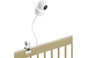 AKOEMXEEO Support de moniteur pour babysense Babyphone S2/V43, flexible, pour babyphone vidéo, moniteur de bébé, support à clip pour lit de bébé
