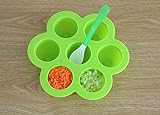 Somine Gefrierbehälter zum Einfrieren und Aufbewahrung(Lot de 2) von Babynahrung con Löffel & Gabel(Wärmeempfindlichen) als Behälter für Babybrei/Babykost-BPA-frei & FDA zugelassen, ideale Portionsgröße - 4