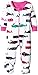 Hatley Baby-Girls Infant Footed Coverall - Scarf Whales Pyjama Set, White, 3-6 Months