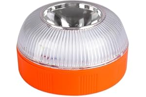 LKHSYAN V16 Emergency Warning Light for Car & Truck - Magnetic Base, Rechargeable LED Road Flare，360° Safety Beacon Flashing/Yellow & Steady/White Modes