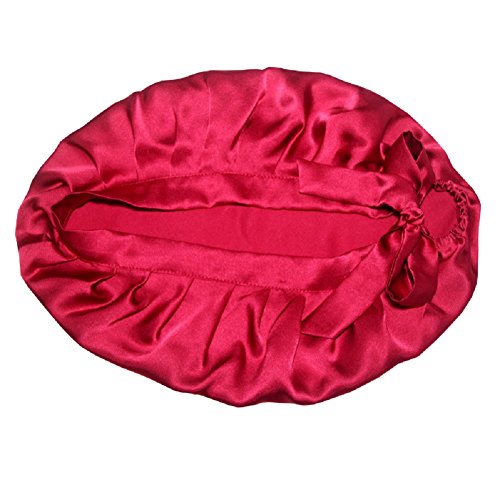 MILANMOOD Women’s Sleep Cap Sleep Hats Night Cap 100% Natural Silk with Elastic Band Breathable Light Hair Care