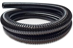 LONGRUNNEW Ø25 mm x 1,2 m Flexibler PVC Spiral-Saugschlauch – Einfache Installation für Teiche, Gartenteiche, Wasserfall und Filteranlage