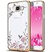 Produktbild Für Samsung Galaxy A3 2016 Silikon Hülle Weich Case,Galaxy A3 2016 Hülle Glitzer,Galaxy A3 2016 Hülle Schmetterling Blumen,EMAXELERS Galaxy A3 2016 Hülle Bling Schmetterling Blumen Glitter Glitzer Sparkle Soft Silicone Tasche für Galaxy A310,Galaxy A310 (2016) Hülle Transparent,Galaxy A3 2016 Hülle Glitter Crystal Electroplate Plating Bumper Frame Bumper TPU Tasche Handytasche Hülle Schale Etui Für Samsung Galaxy A3 2016,Pink Butterfly Flower(Gold)