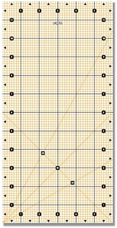 UESTA Acrylic Ruler Square Inch For Quilting Craft (12 Inch By 6 Inch)