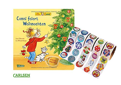 Unbekannt Conni: Conni feiert Weihnachten (Pappbilderbuch) + gratis Kinder-Weihnachtssticker Unbekannt Conni: Conni feiert Weihnachten (Pappbilderbuch) + gratis Kinder-Weihnachtssticker