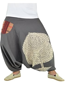 virblatt Haremshose für Frauen und Männer mit hochwertigem Druck Einheitsgröße S-L Aladinhosen und GOA Hose in...