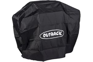 Outback Premium BBQ Cover To Fit 4 Burner Gas Hooded Meteor /Jupiter /Apollo/Full Drum > Water resistant and breathable protective cover with high thread count - OUT370092