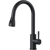 FORIOUS Removable Kitchen Tap, Kitchen Sink Tap with 3 Modes Rotatable to 360&deg; Torneira Cozinha Single Lever, Black