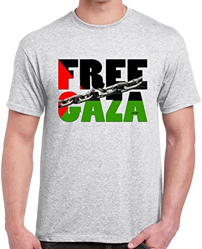 Starlite Mens Novelty tshirts-Free Palestine-Free Gaza-Chain-Novelty gifts