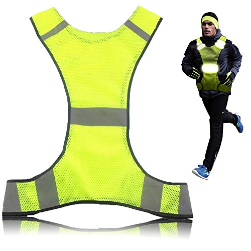 Reflektierende Warnweste,Sicherheitsweste LDream®,Safety Visibility Weste,Sicherheits-Reflektoren Set bestehend aus Sicherheitsweste,Warnweste Reflektierende Running Weste Für Damen Und Herren