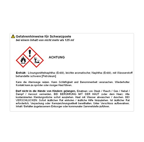 Ofenwichse Schwarzpaste 45 ml Tube RECORD-SCHWARZ (ELEKTROPLATTEN-CREME) für wärmebeständige Metallmattierung zum Verschönern Polieren von Kochplatten Öfen Ofenrohren Kaminplatten KfZ Motorrad Auspuff 45ml - 3