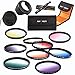 Price comparison product image K&F Concept 58mm 9 pcs Graduated Orange Blue Grey Red Purple Green Pink Brown Yellow Lens Accessory Filter Kit for Canon 600D EOS M M2 700D 100D 1100D 1200D 650D DSLR Cameras + Microfiber Cleaning Pen + Petal Lens Hood + Center Pinch Lens Cap + Filter Bag Pouch