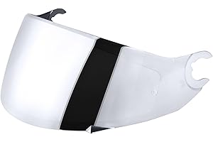 VCOROS Helmvisier für Shark D Skwal D-Skwal 2 Spartan,Motorradhelm Visier,Motorrad Windschutz Helm Objektiv Visier,Integralhelm Visier UV-Beständig,Motorradhelm Visier Ersatz (Chrom Silber)