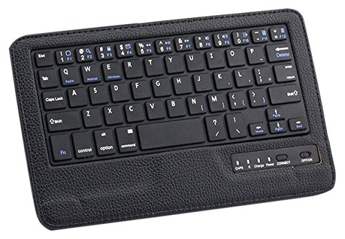 AFUNTA Abnehmbare Universal Bluetooth-Tastatur für 7-8 Zoll Tablette Mappen Beutel Kasten Abdeckung Unterstützung Android IOS Windows-Systeme für Apple iPad mini Samsung Galaxy Tab 7.0 P3100 P3110 P6200 Tab 3 7.0 8.0 T310 T210 P3200 / New Google Nexus 7 2. / Toshiba AT270-T01S / Asus Fonepad 7 inch / Lenovo A3000 / Pad A2207- Schwarz